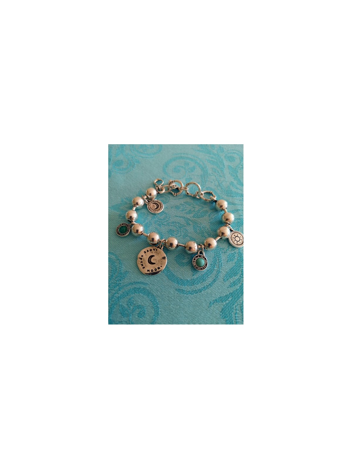 Bracelet Eclipse Ciclon l 1 vue sur fond turquoise l Tilleulmenthe boutique de mode femme