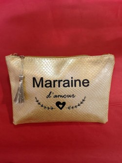 Pochette couleur or marraine d'amour l 1 vue de dessus l Tilleulmenthe boutique de mode femme