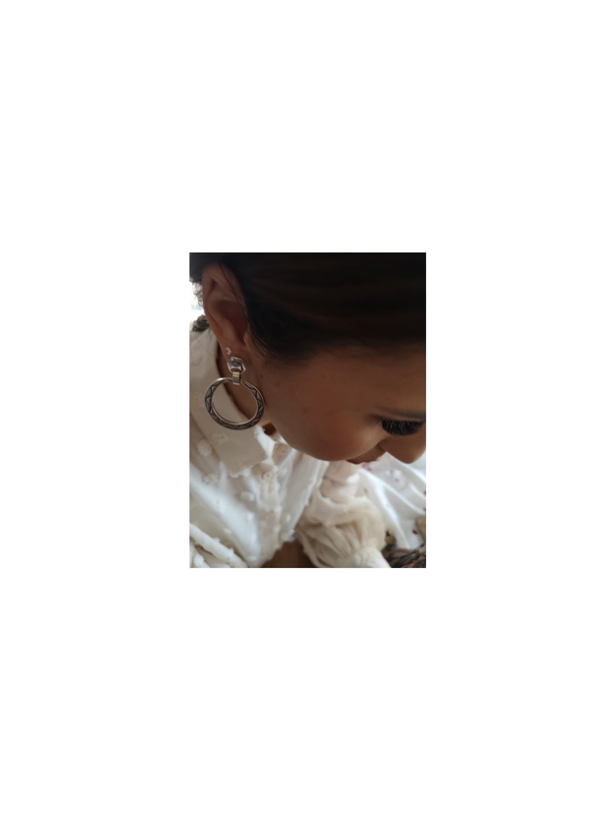 Collection Eclipse boucles d'oreilles Ciclon plaqué argent l 3 vue en contre plongée l Tilleulmenthe boutique de mode femme