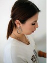 Boucles d'oreilles collection Eclipse Ciclon l 1 vue profil éloigné l 1 Tilleulmenthe boutique de mode femme