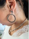 Boucles d'oreilles Ciclon collection Eclipse avec cercle  l 2 vue profil l Tilleulmenthe boutique de mode femme