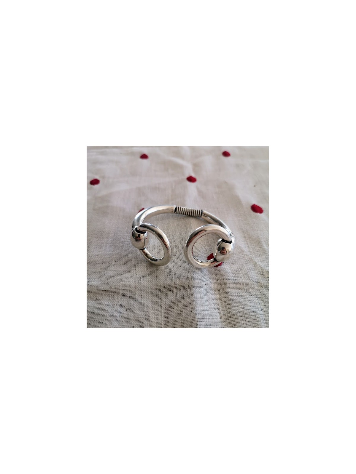 Bracelet Ciclon en plaqué argent |1 vue de face | Tilleulmenthe boutique de mode femme en ligne