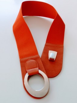 Ceinture terracotta élastique l 1 vue ceinture entière l 1 Tilleulmenthe boutique de mode femme en ligne