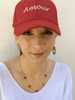 Casquette femme terracotta |1 vue de face | Tilleulmenthe boutique de mode femme en ligne