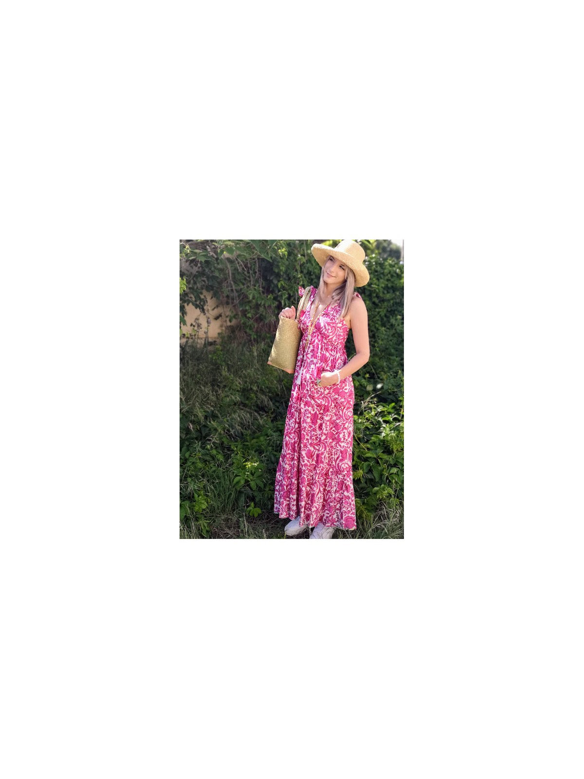 Robe motif floral | 1 vue entière | Tilleulmenthe boutique de mode femme en ligne