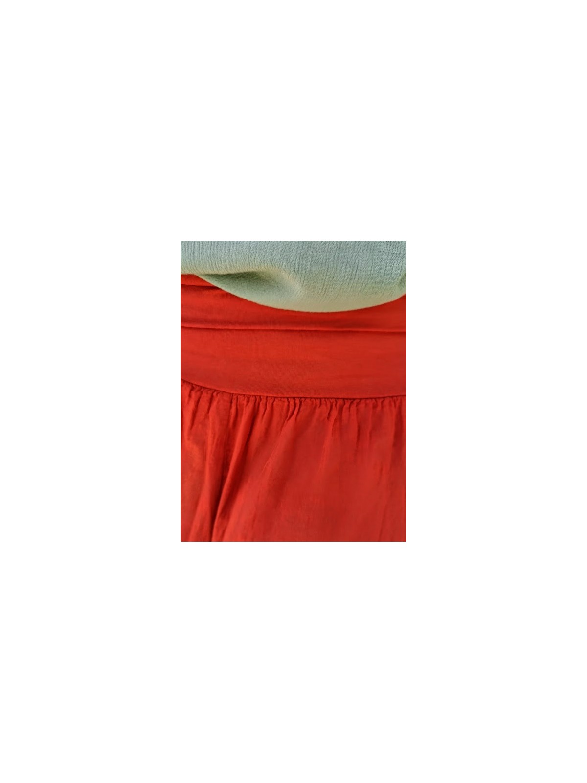 Jupe longue plissée terracotta | 3 vue rapprochée détails plissés | Tilleumenthe boutique de mode femme en ligne