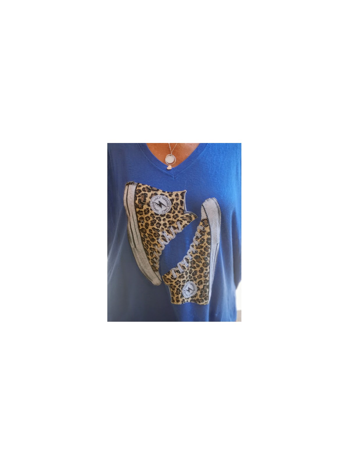 T-shirt fluide à imprimé léopard | 3 vue rapproché motif léopard | Tilleulmenthe boutique de mode femme en ligne