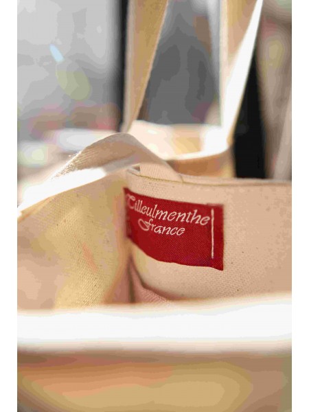 Sac à main fabrication artisanale française lin et coton | 4 vue intérieur du sac| Tilleulmenthe boutique de mode femme en ligne
