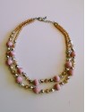 Colliers de perles rose poudré pêche et argent | 2 vue à plat | Tilleulmenthe boutique de mode femme en ligne