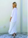 Jupe longue blanche plissée au dos |  2 vue portée 3/4 |  Tilleulmenthe boutique de mode femme en ligne