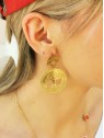Boucles d'oreilles pendantes rondes | 2 vue de profil | TTilleulmenthe boutique de mode femme en ligne