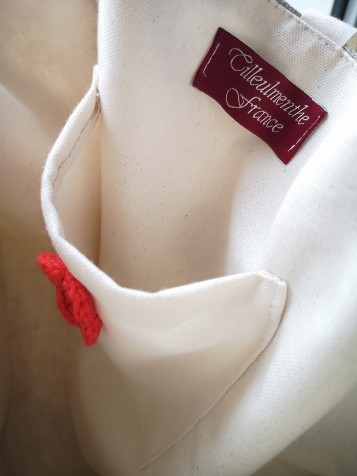 Accessoires femme sac en coton et lin avec grandes anses l 3 vue poche l Tilleulmenthe mode boutique de vêtements femme en ligne