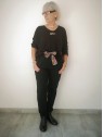 Pantalon noir taille élastique et matière extensible l 1 vue porté l Tilleulmenthe mode boutique de vêtements femme en ligne