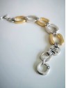 Bracelet plaqué argent et or maillons rectangulaires l 2 vue de haut l Tilleulmenthe mode boutique de vêtements femme en ligne