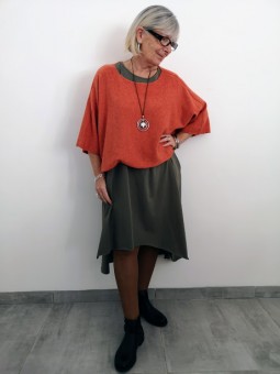 Pull manches mi-longues taille unique l 1 vue porté l Tilleulmenthe mode boutique de vêtements femme en ligne