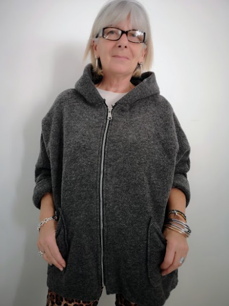 Veste en laine bouillie l 1 vue porté l Tilleulmenthe mode boutique de vêtements femme en ligne