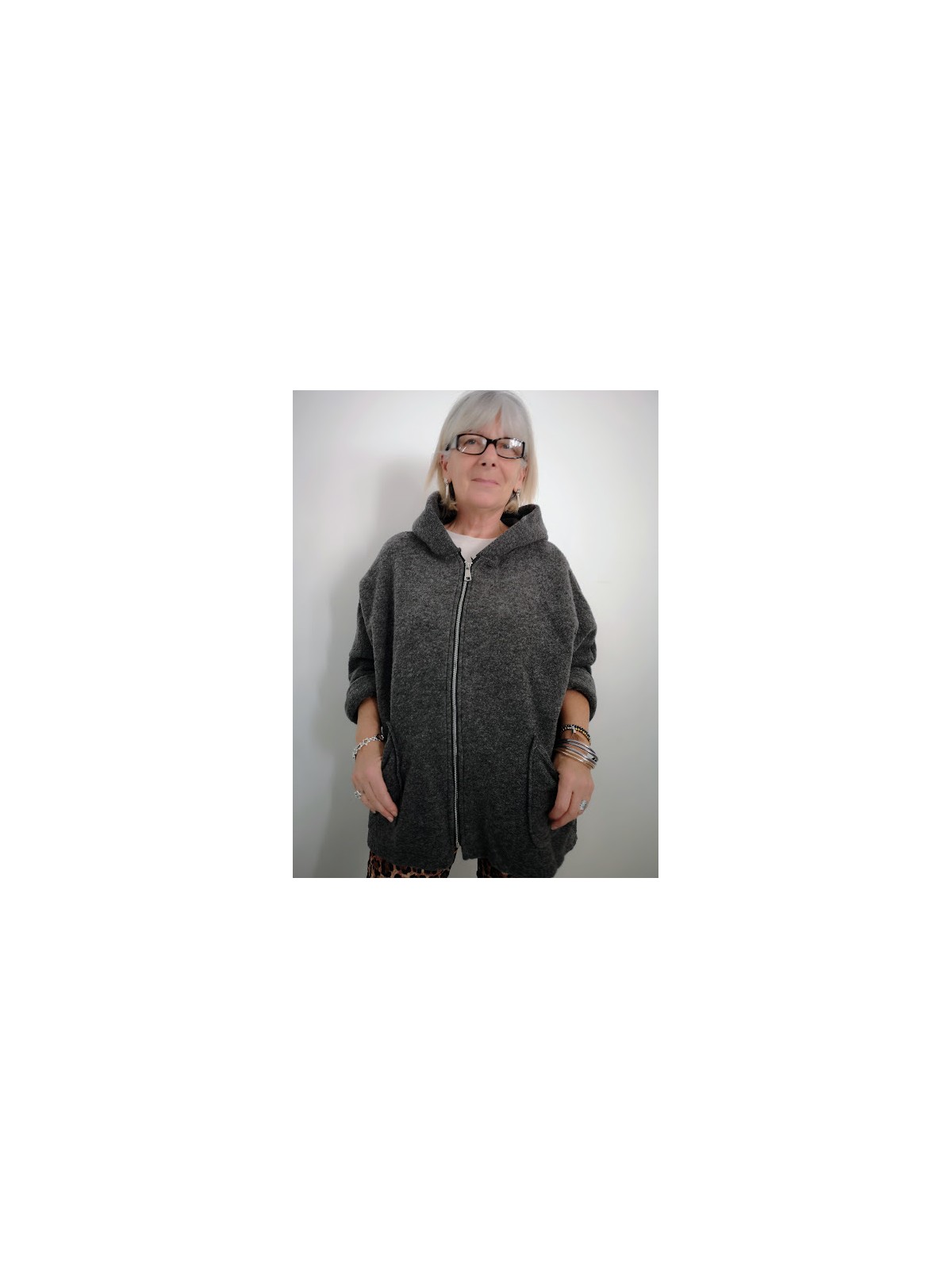 Veste en laine bouillie l 1 vue porté l Tilleulmenthe mode boutique de vêtements femme en ligne