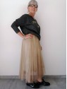 Jupe longue champagne l 2 vue de profil l Tilleulmenthe mode boutique de vêtements femme en ligne