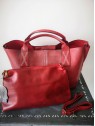 Sac rouge avec petites anses l 3 vue avec pochette l Tilleulmenthe mode boutique de vêtements femme en ligne
