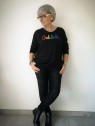 T-shirt manches longues avec inscriptions colorées l 2 vue entière l Tilleulmenthe mode boutique de vêtements femme en ligne