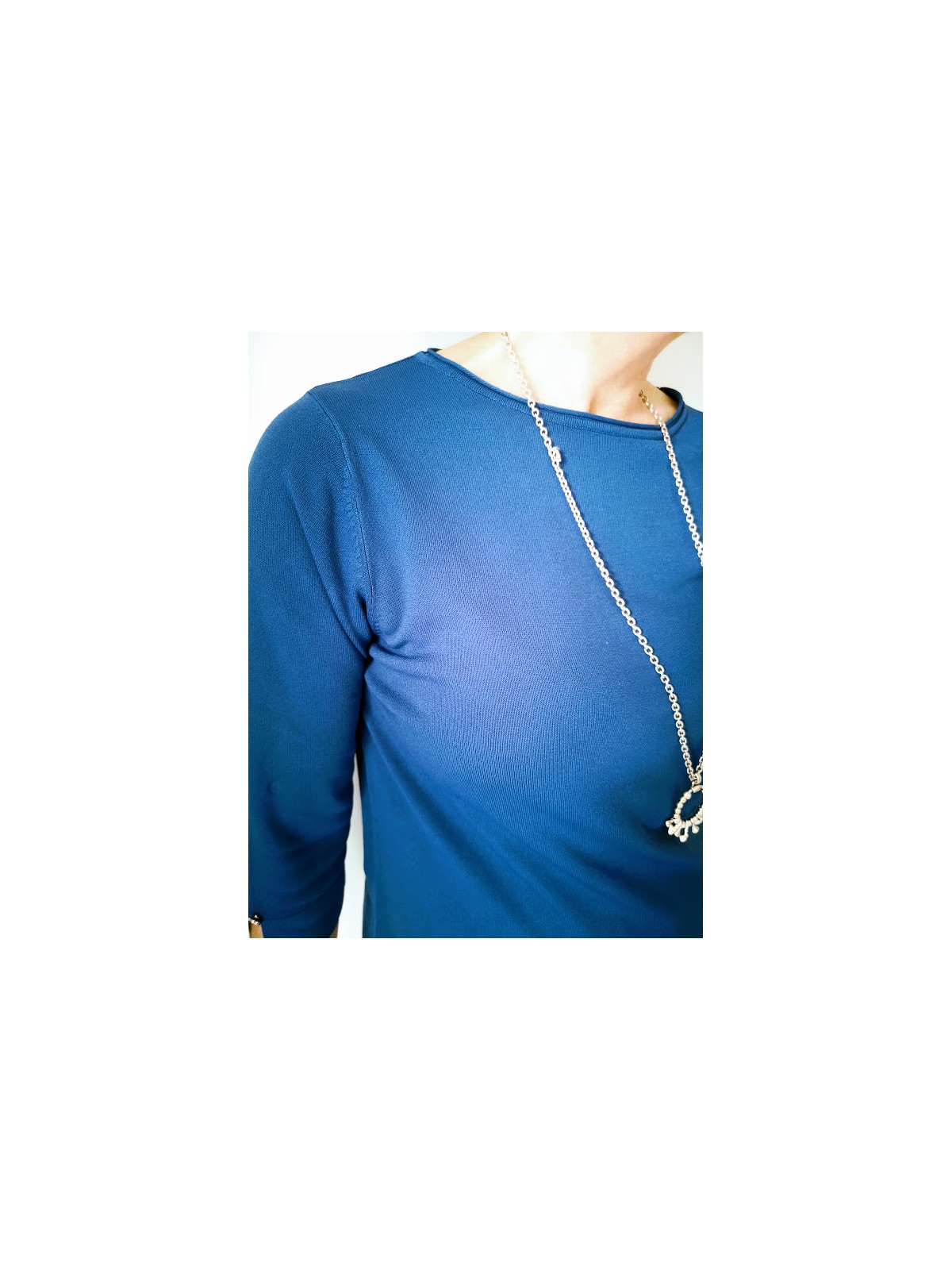 T-shirt manches longues bleu l 4 vue rapprochée l Tilleulmenthe mode boutique de vêtements femme en ligne