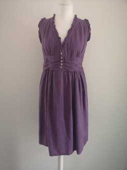 Robe sans manches violette l 1 vue entière l Tilleulmenthe mode boutique de vêtements femme en ligne