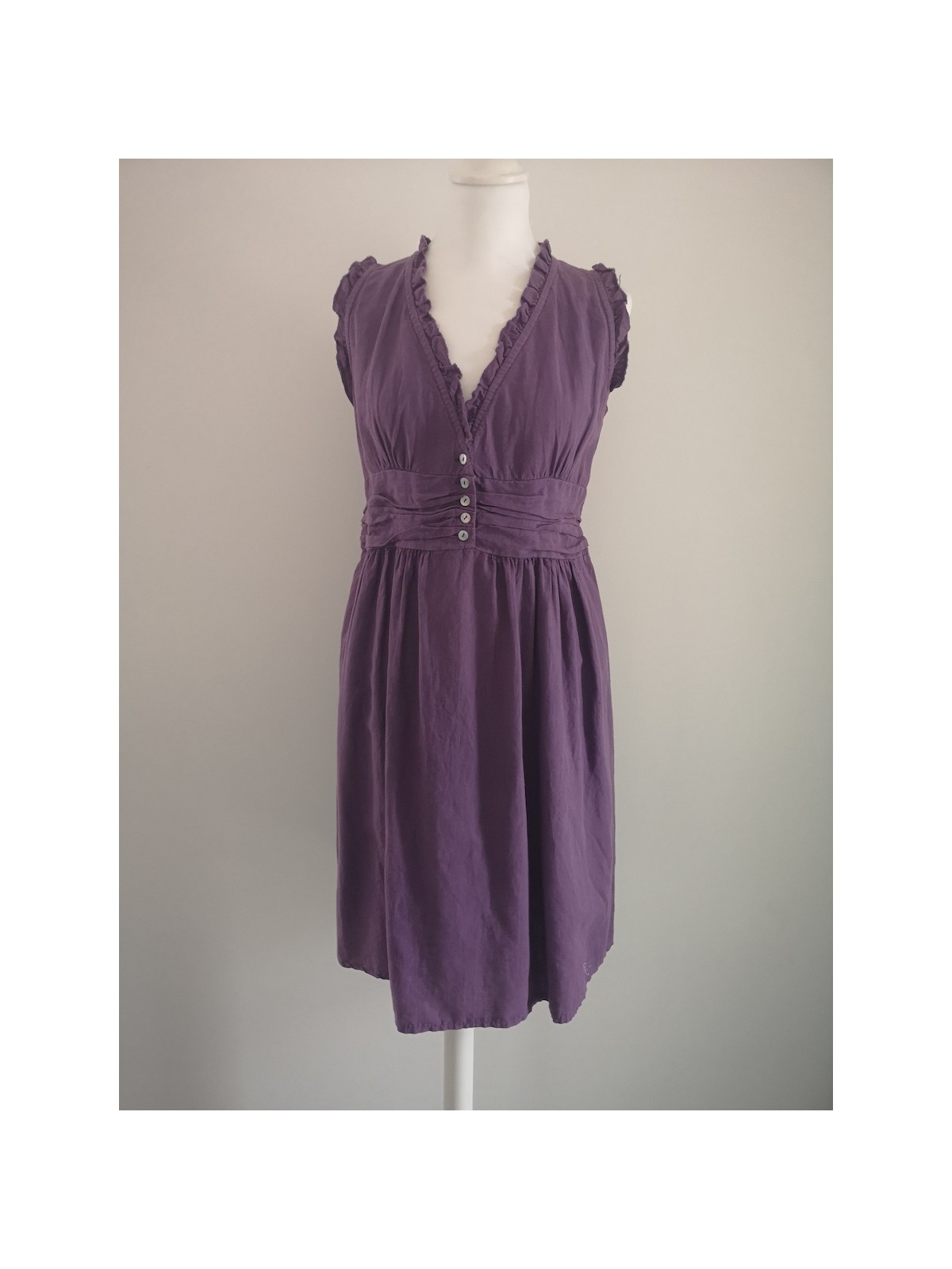 Robe sans manches violette l 1 vue entière l Tilleulmenthe mode boutique de vêtements femme en ligne