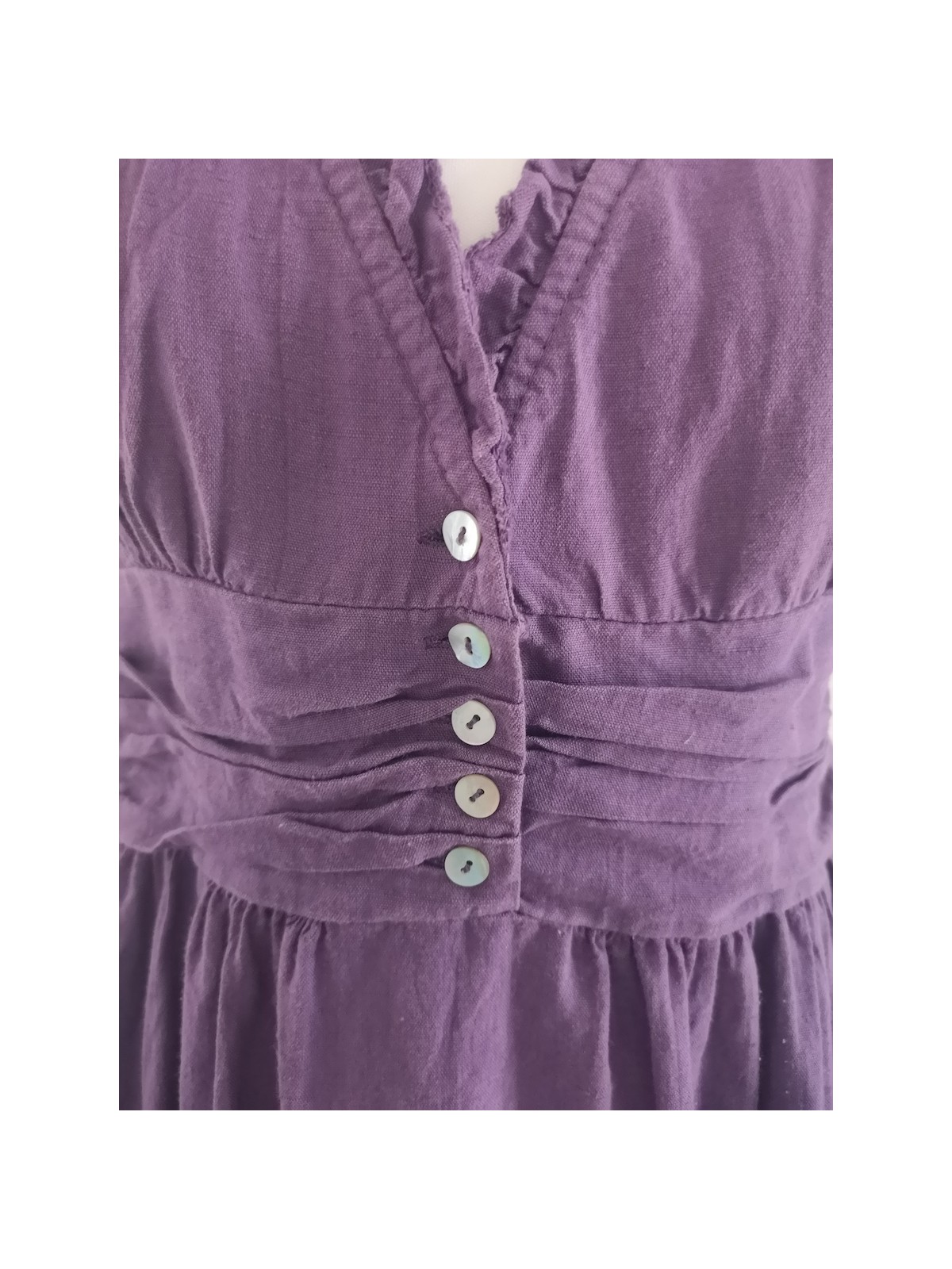 Robe colorée avec jolie encolure en v l 4 vue boutons l Tilleulmenthe mode boutique de vêtements femme en ligne