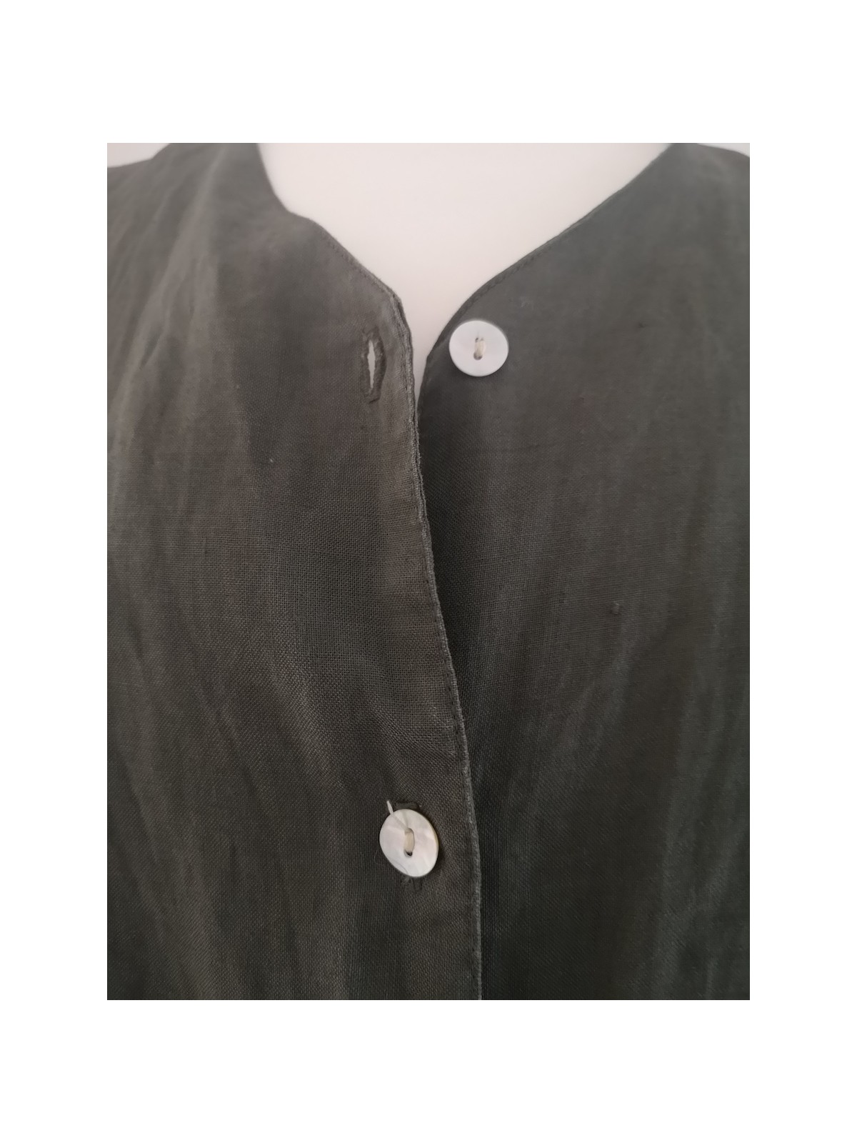Robe chemise avec boutons nacrés l 3 vue col l Tilleulmenthe mode boutique de vêtements femme en ligne