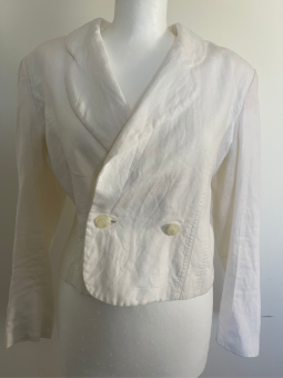 Veste blazer blanche courte...