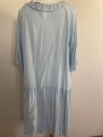 Robe courte bleu et balnche avec volants l 2 vue de dos l Tilleulmenthe mode boutique de vêtements femme en ligne