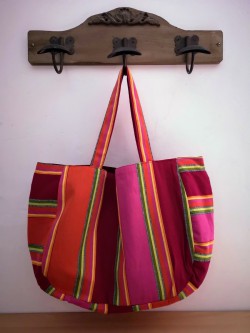 Sac Luze coloré réversible | 1 vue de face  | Tilleulmenthe boutique de mode femme en ligne