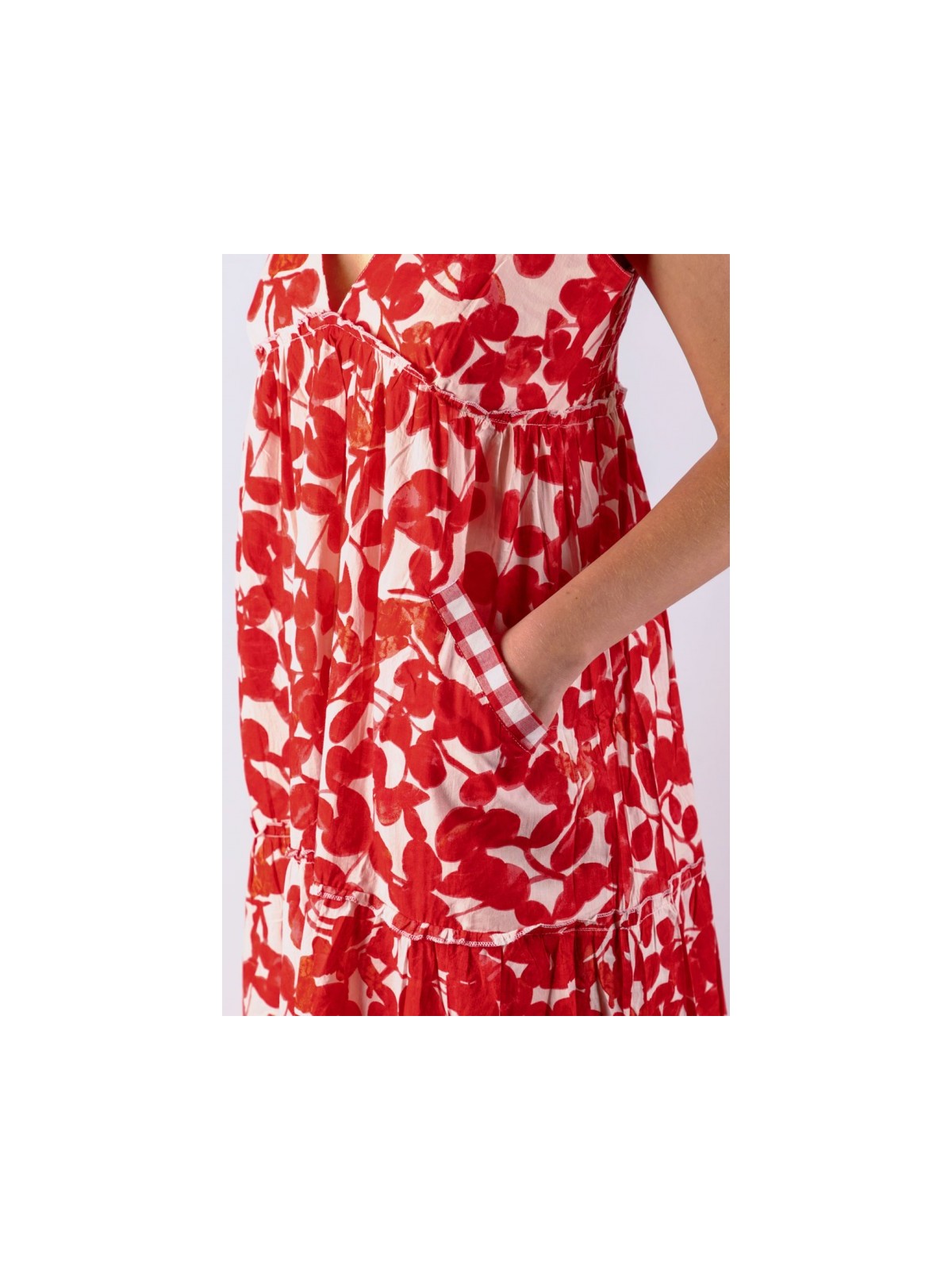 Robe longue bicolore à poches l 5 vue poches l Tilleulmenthe mode boutique de vêtements femme en ligne