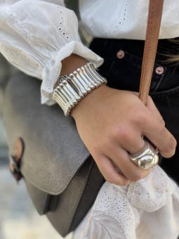 Bracelet élastique plaqué argent marque Ciclon l 1 vue portée l Tilleulmenthe mode boutique vêtements femme en ligne