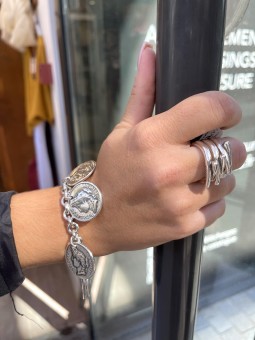 Bracelet pièces plaqué argent marque Ciclon l 1 vue portée l Tilleulmenthe mode boutique de vêtements femme en ligne