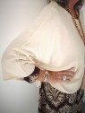 Grand pull en mailles souples extensibles ivoire l 3 vue surpiqure l Tilleulmenthe mode boutique de vêtements femme en ligne