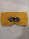 Bandeau moutarde avec détails feuilles l 1 vue mailles l Tilleulmenthe mode boutique de vêtements femme en ligne
