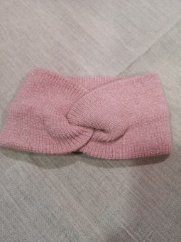 Bandeau de tête en maille rose l 1 vue de face l Tilleulmenthe mode boutique de vêtements femme en ligne