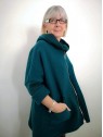 Veste laine bouillie avec fermeture éclair l 1 vue de 3/4 l Tilleulmenthe mode boutique de vêtements femme en ligne