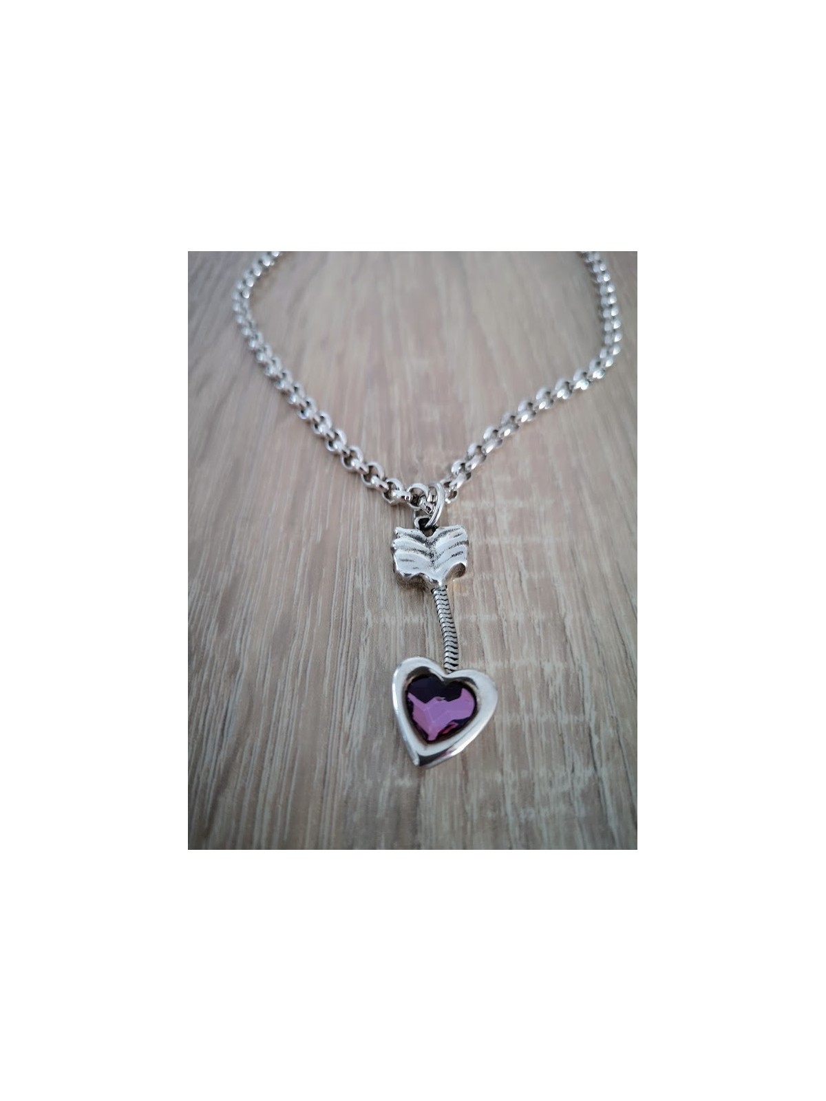 Collier Ciclon pendentif coeur cristal Swarovski l 2 vue pendentif l Tilleulmenthe mode boutique de prêt à porter femme en ligne