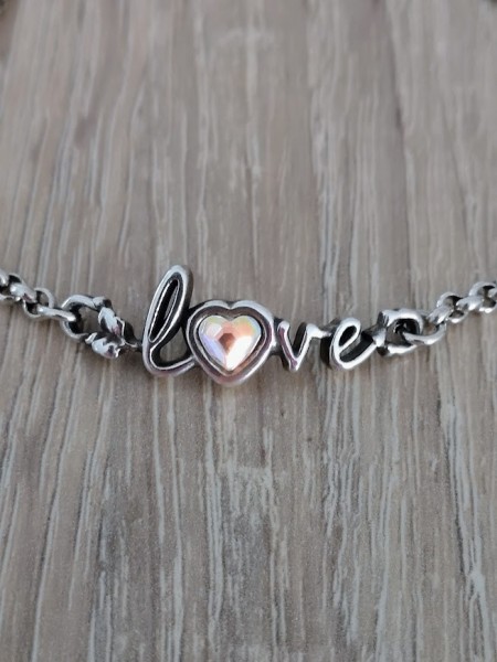 Bracelet Love plaqué argent avec cœur l 2 vue pendentif l Tilleulmenthe mode boutique de vêtements femme en ligne