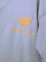 T-shirt manches longues bleu et coeur doré pailleté l 9 vue tissu l Tilleulmenthe mode boutique de vêtements femme en ligne