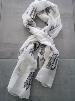 Foulard blanc l 1 vue entier l Tilleulmenthe mode boutique de vêtements femme en ligne