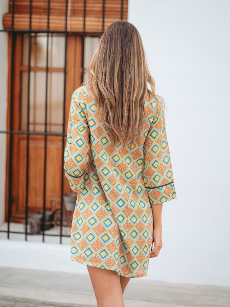 Robe à motifs colorés Isla Bonita l 2 vue de dos l Tilleulmenthe mode boutique de vêtements femme en ligne
