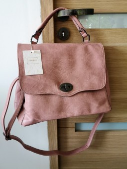 Sac à main femme couleur rose et noir l 1 vue de face l Tilleulmenthe mode boutique de prêt à porter femme en ligne