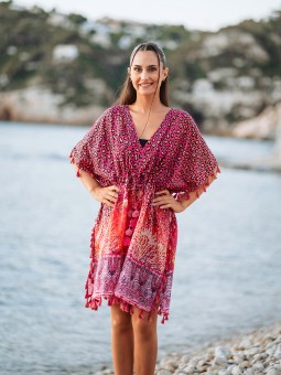 Robe coloré à motifs léopard tendance Isla Bonita l 1 vue portée l Tilleulmenthe mode boutique de prêt à porter femme en ligne