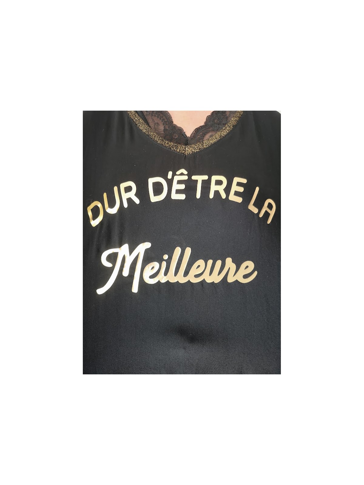 Pull noir inscriptions dur d'être la meilleure l 3 vue inscriptions l Tilleulmenthe mode boutique de vêtements femme en ligne