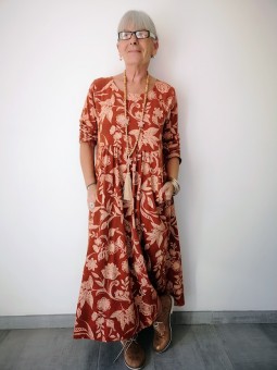 Robe velours imprimé fleuri...