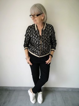 Bombers tendaance noir et doré l 4 vue couleur noire l Tilleulmenthe mode boutique de vêtements femme en ligne
