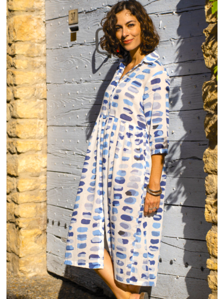 Robe marque Bagatelle 100 % coton l 1 vue avec mannequin l Tilleulmenthe  mode boutique de vêtements femme en ligne